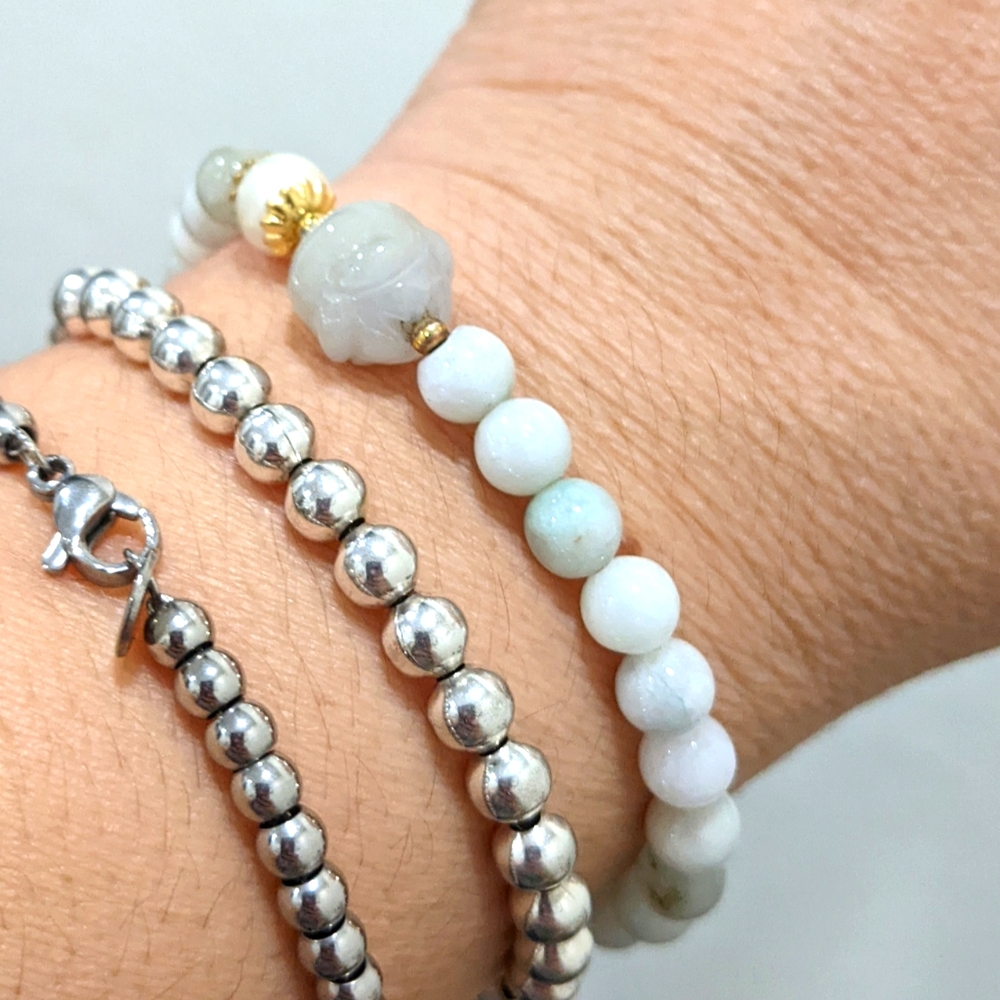 Genuine JADE/PEARL 🔥 Stretch Bracelet